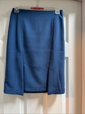 White House Black Market Blue Pencil Skirt